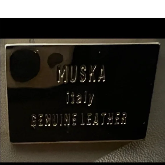 🩷 Vintage MUSKA MILANO of Italy, Genuine Leather clutch💚🩷💚 - Picture 6 of 11